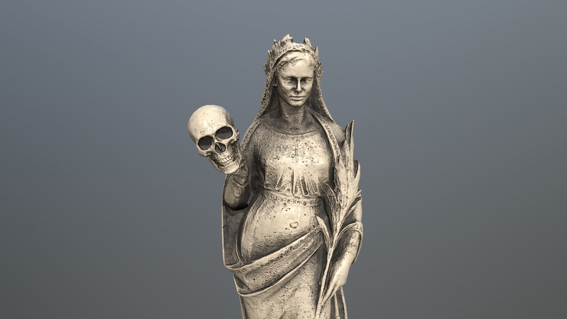 Afrodit Statue Low-poly 3D model_10