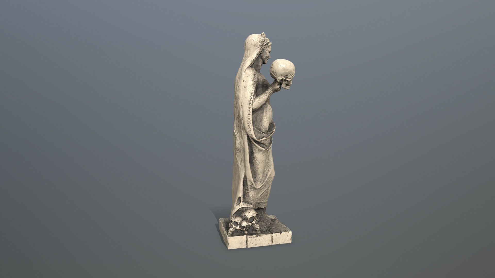 Afrodit Statue Low-poly 3D model_3