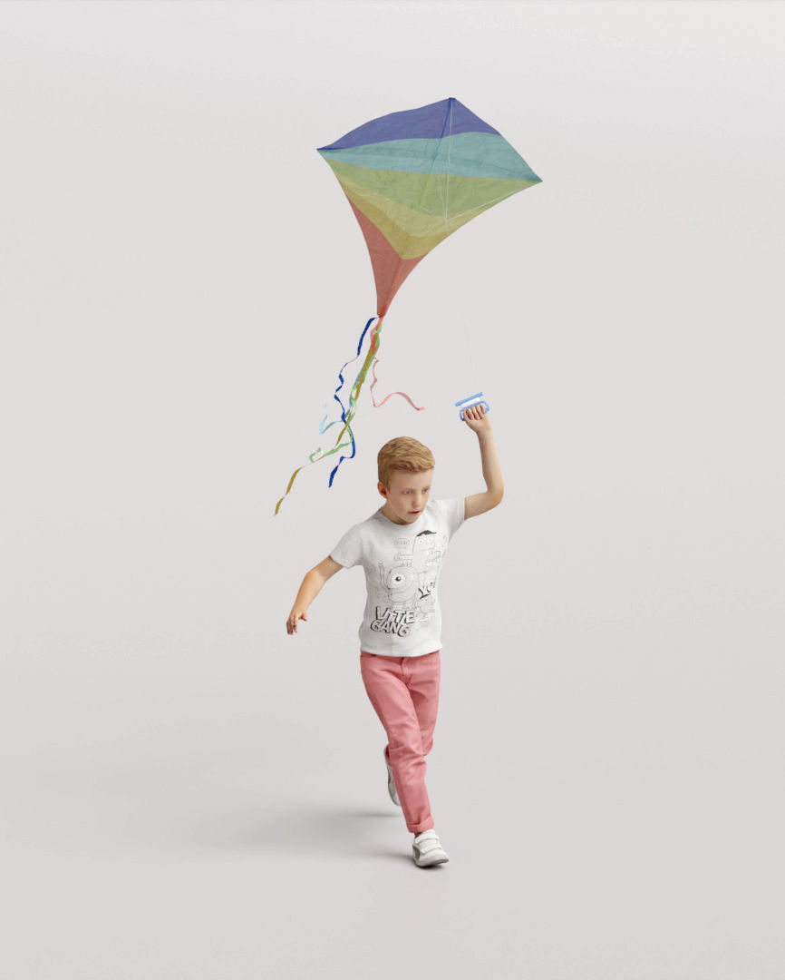 Humano 5-Pack - PLAYING KIDS - PLAYGROUND- 5x 3D models A 3D Model Collection_13