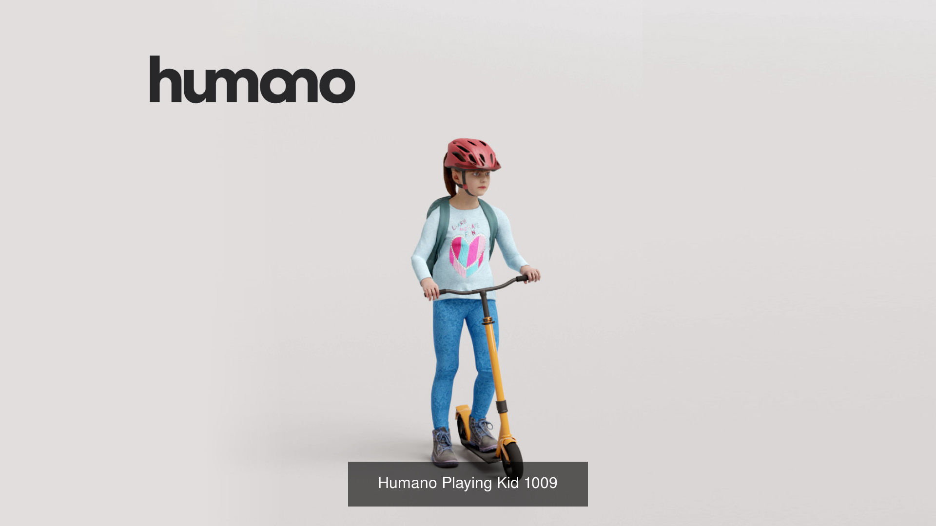 Humano 5-Pack - PLAYING KIDS - PLAYGROUND- 5x 3D models A 3D Model Collection_4