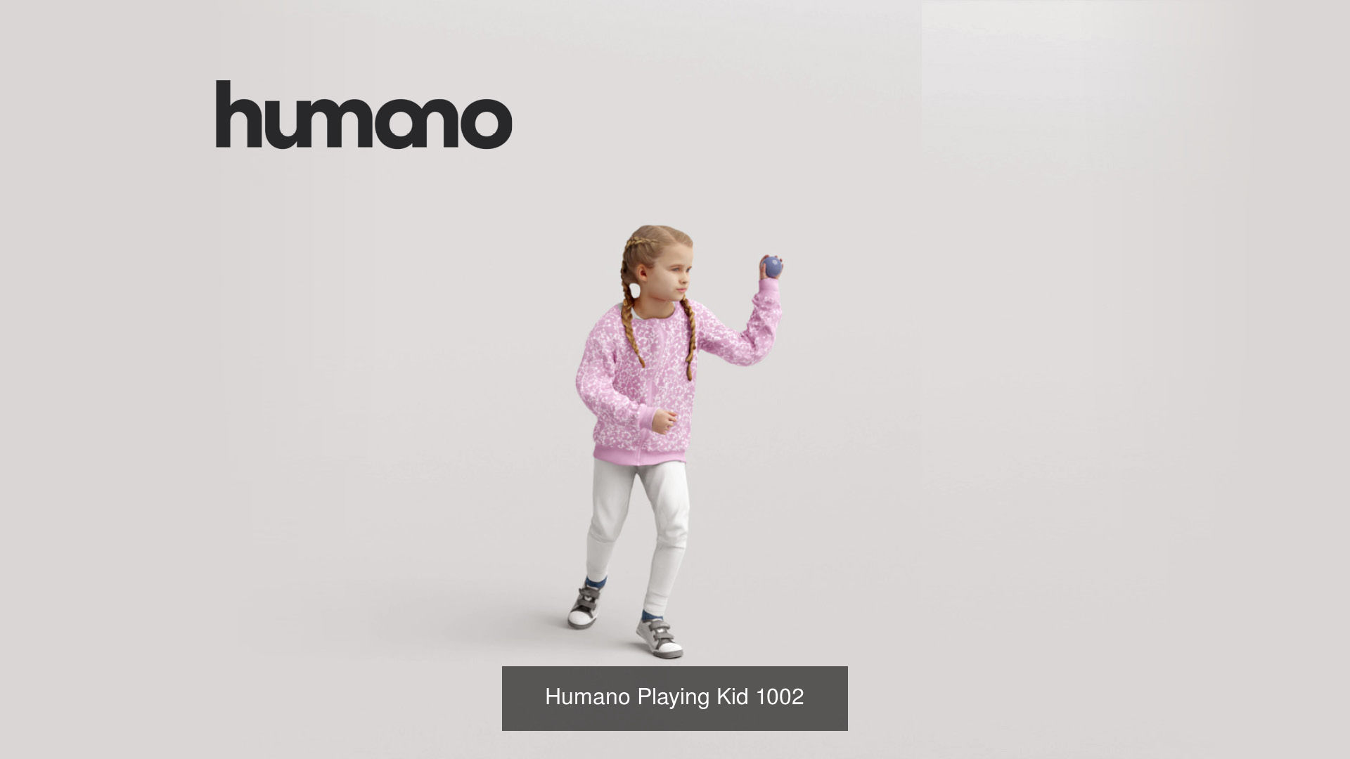 Humano 5-Pack - PLAYING KIDS - PLAYGROUND- 5x 3D models A 3D Model Collection_2