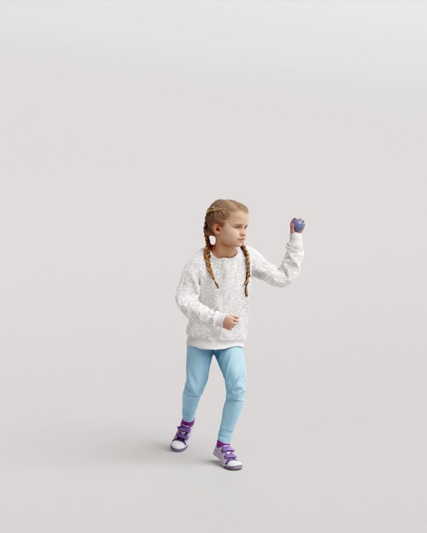 Humano 5-Pack - PLAYING KIDS - PLAYGROUND- 5x 3D models A 3D Model Collection_10