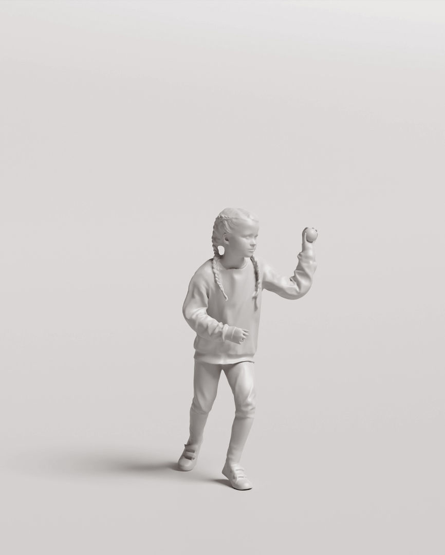 Humano 5-Pack - PLAYING KIDS - PLAYGROUND- 5x 3D models A 3D Model Collection_7