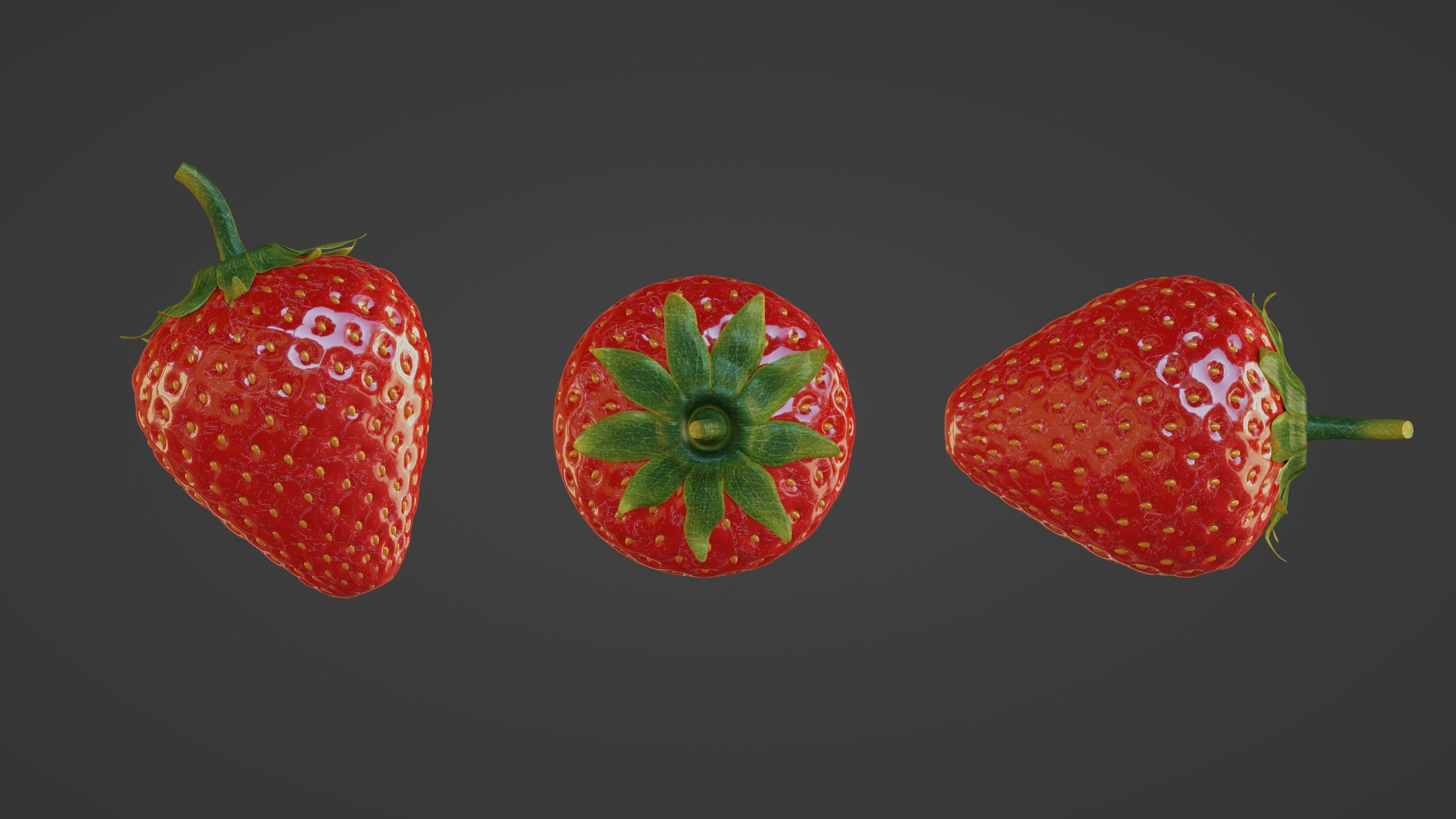 Strawberry 3D model_3