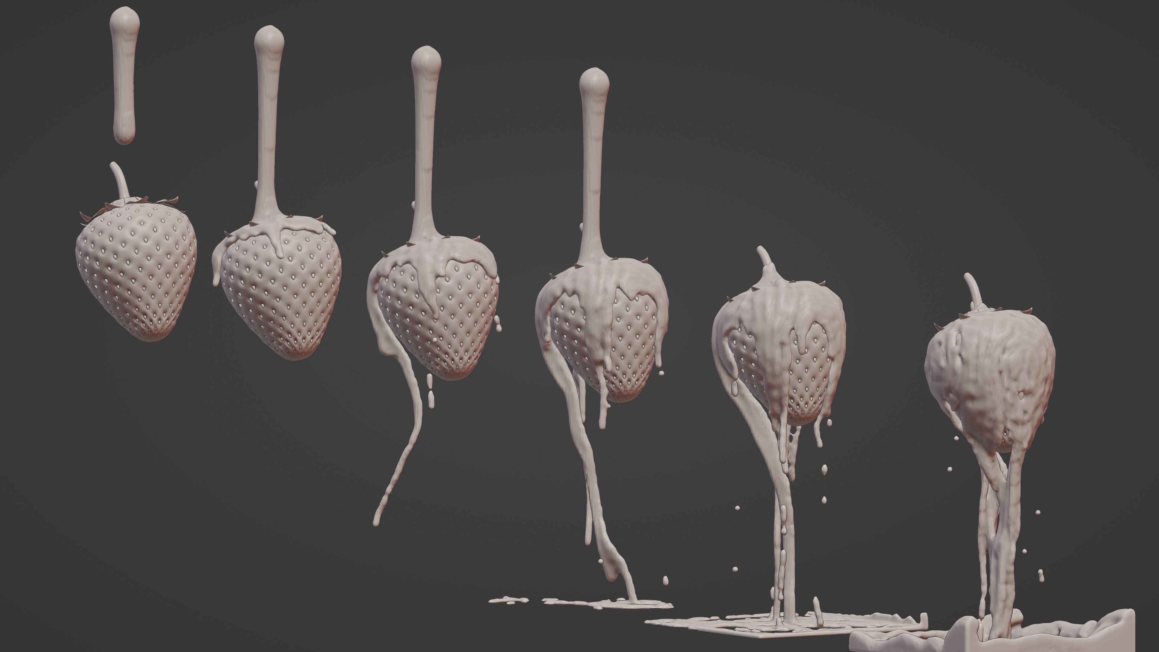 Strawberry 3D model_8