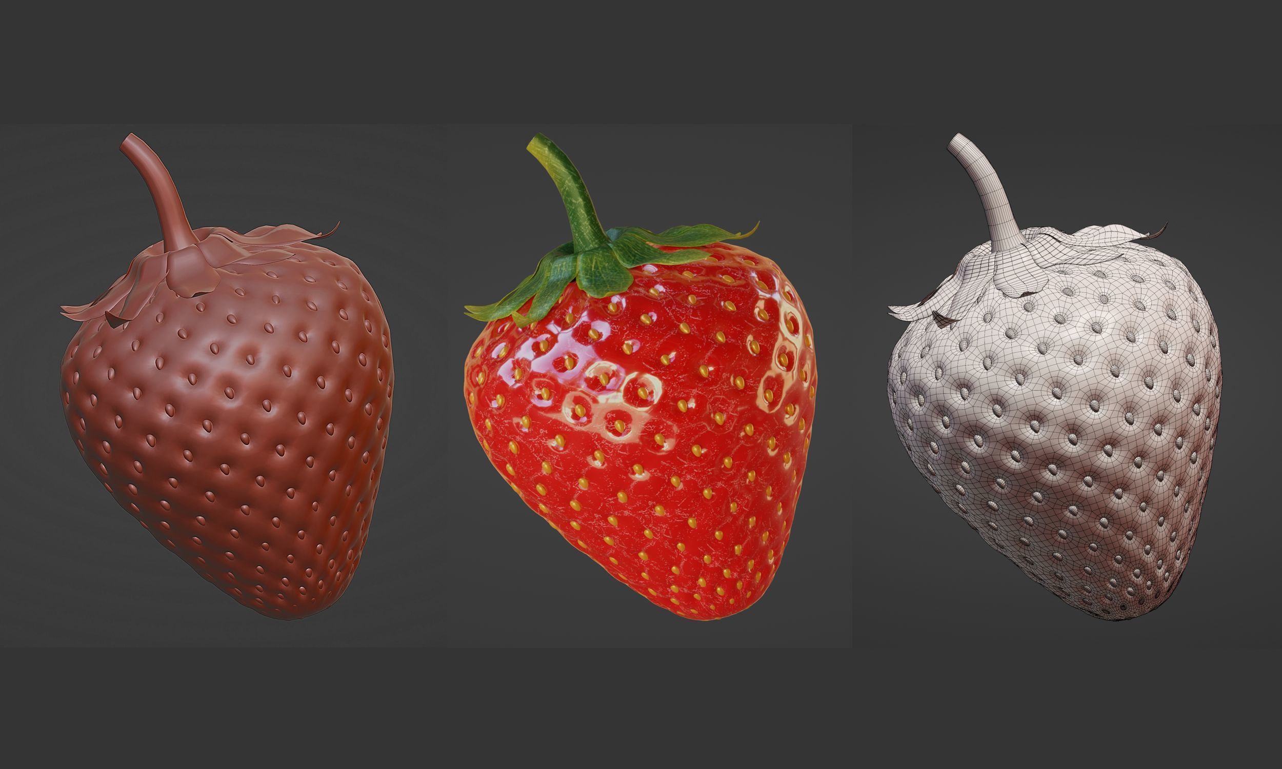 Strawberry 3D model_4