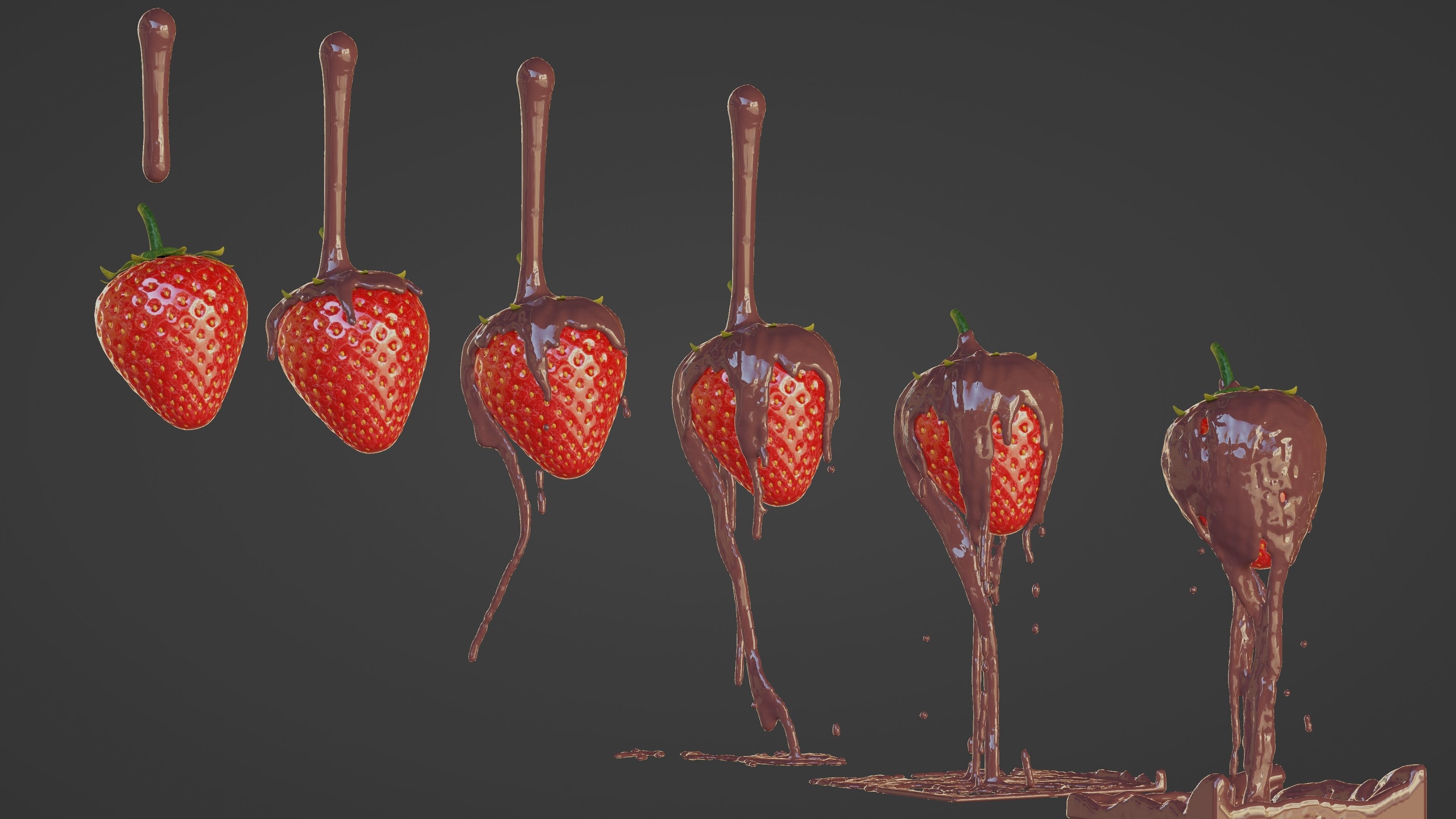Strawberry 3D model_7