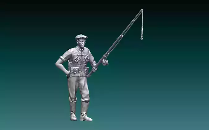fisherman 3D print model