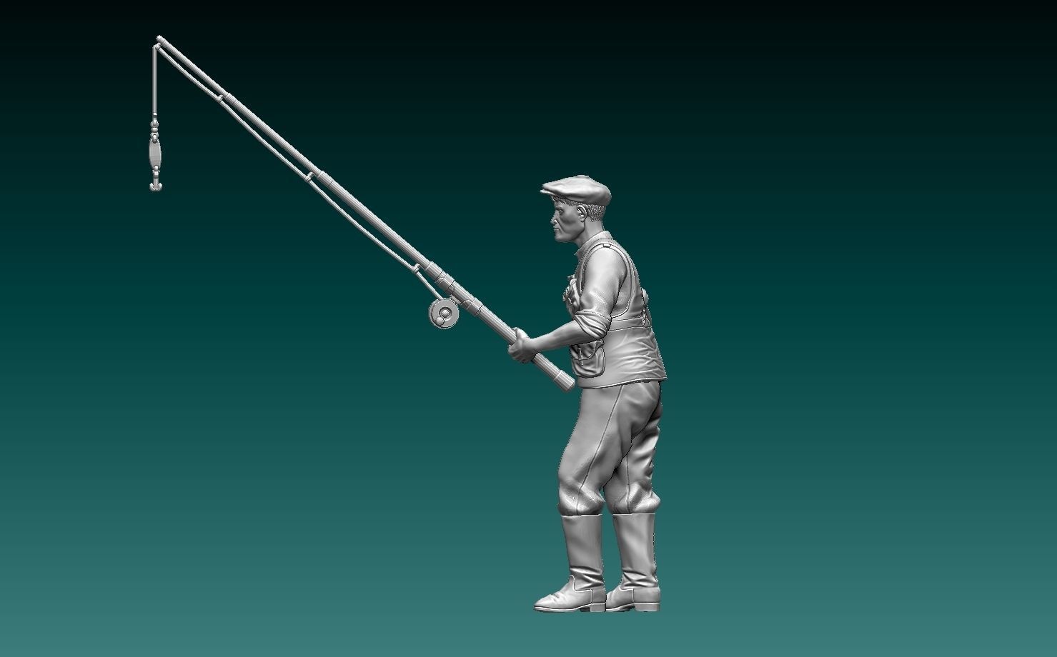 fisherman 3D print model_86
