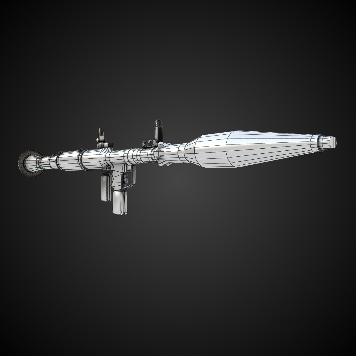 RPG-7 grenade launcher Low-poly 3D model_6