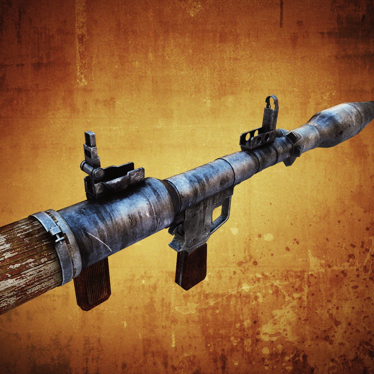 RPG-7 grenade launcher Low-poly 3D model_3