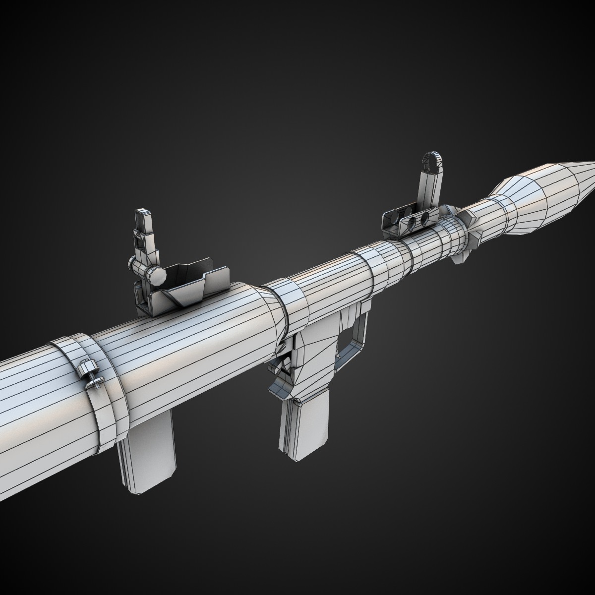RPG-7 grenade launcher Low-poly 3D model_7