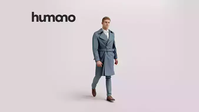 Humano Winter Autumn People 1115 3D model Humano Winter Autumn People 1115 3D model