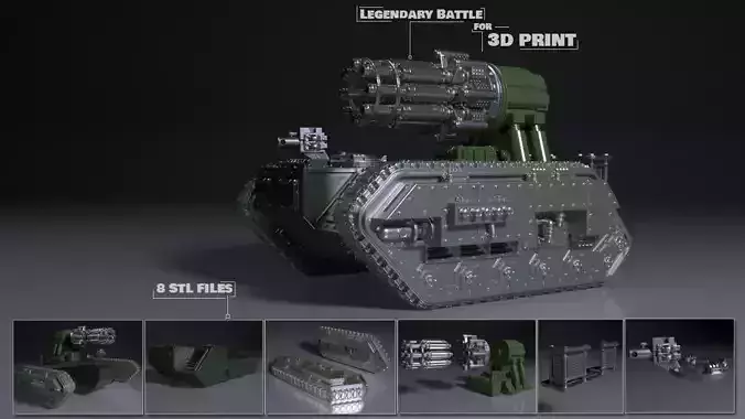 Legendary Battle Tank for 3Dprint 3D print model