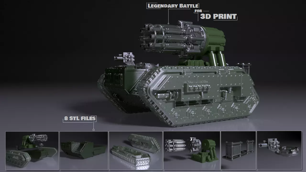 Legendary Battle Tank for 3Dprint 3D print model_0
