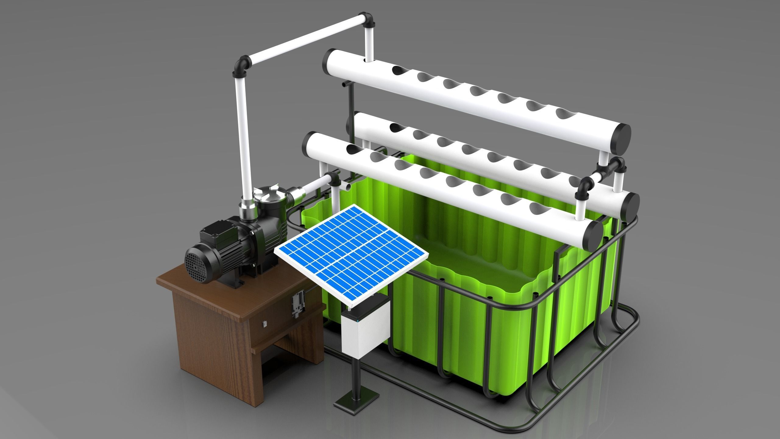 Hydroponics 3D model_3