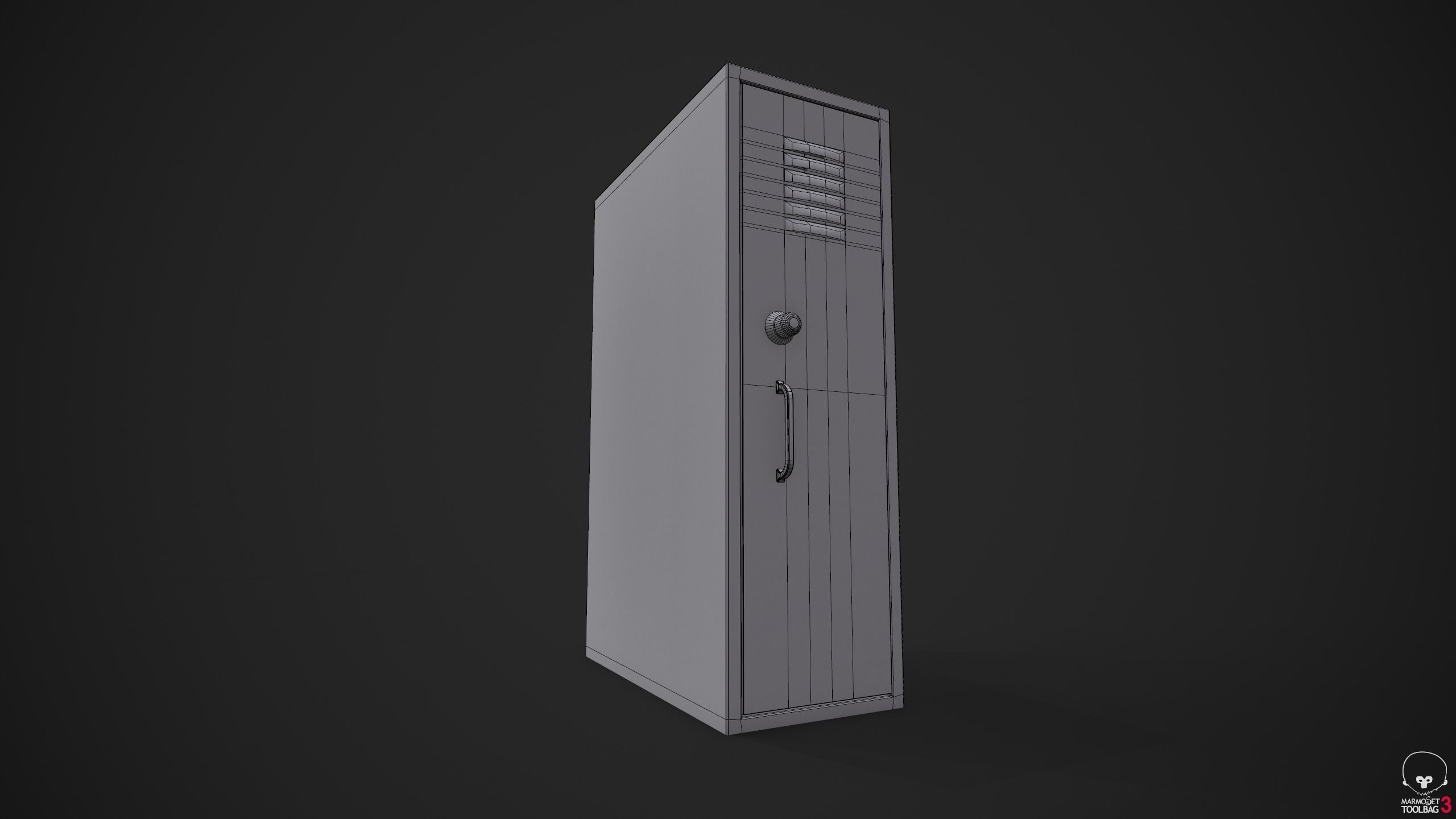 School - Gym Locker Low-poly 3D model_7