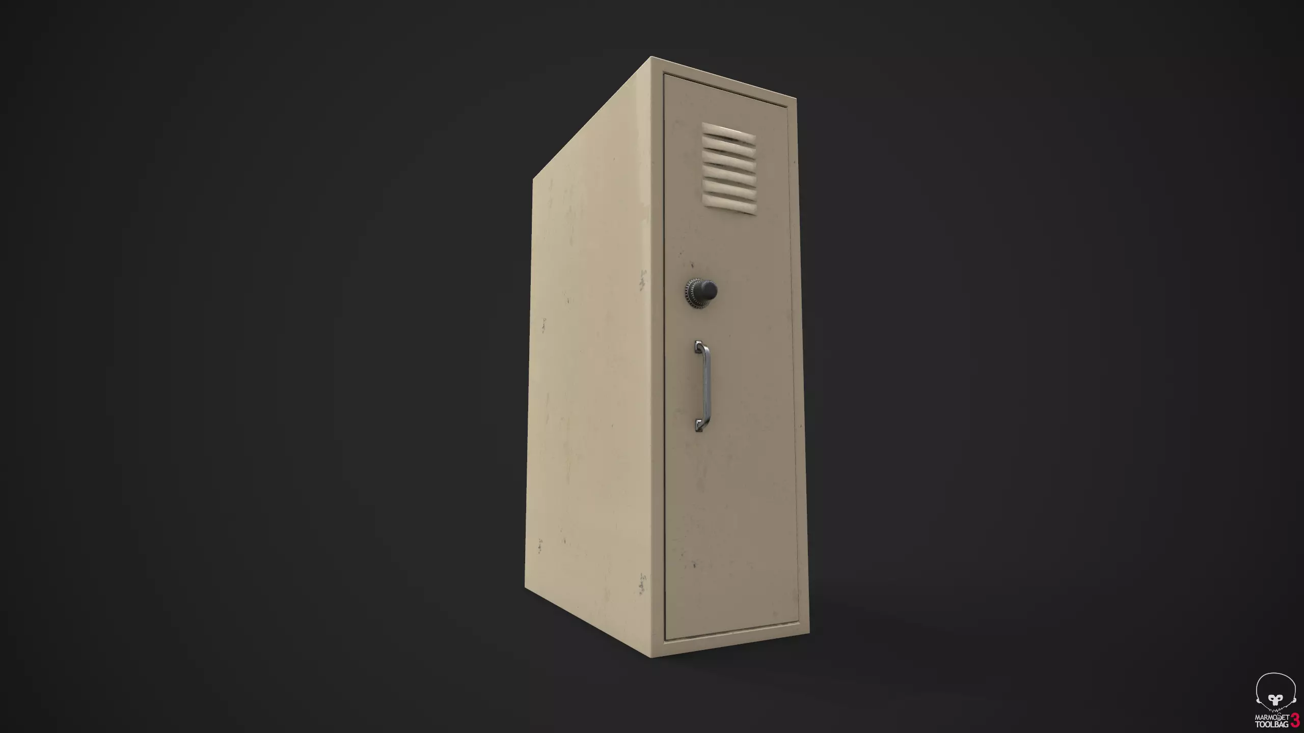 School - Gym Locker Low-poly 3D model_0