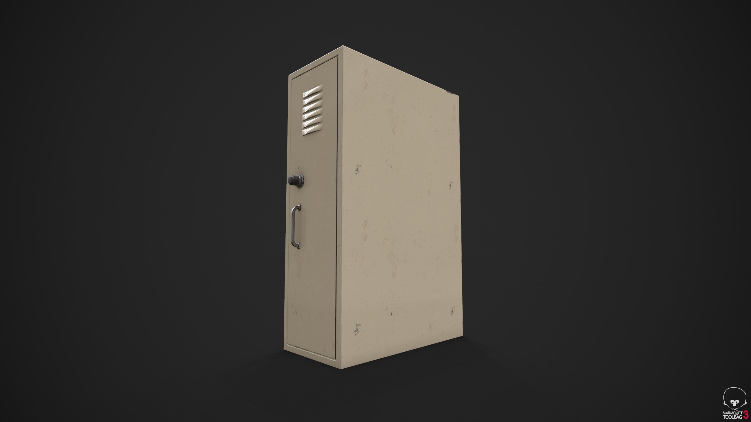 School - Gym Locker Low-poly 3D model_3