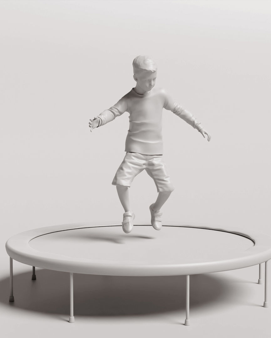 Humano 5-Pack - PLAYING KIDS - PLAYGROUND- 5x 3D models B 3D Model Collection_38