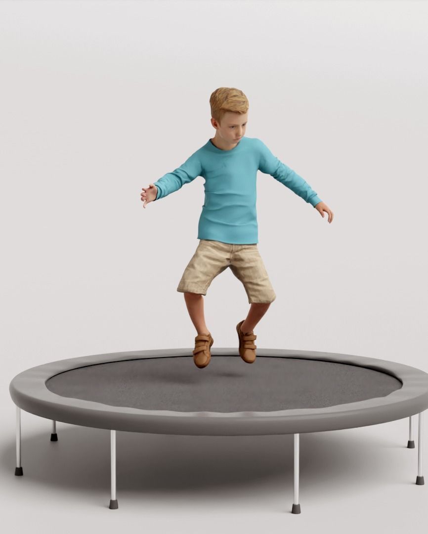 Humano 5-Pack - PLAYING KIDS - PLAYGROUND- 5x 3D models B 3D Model Collection_35