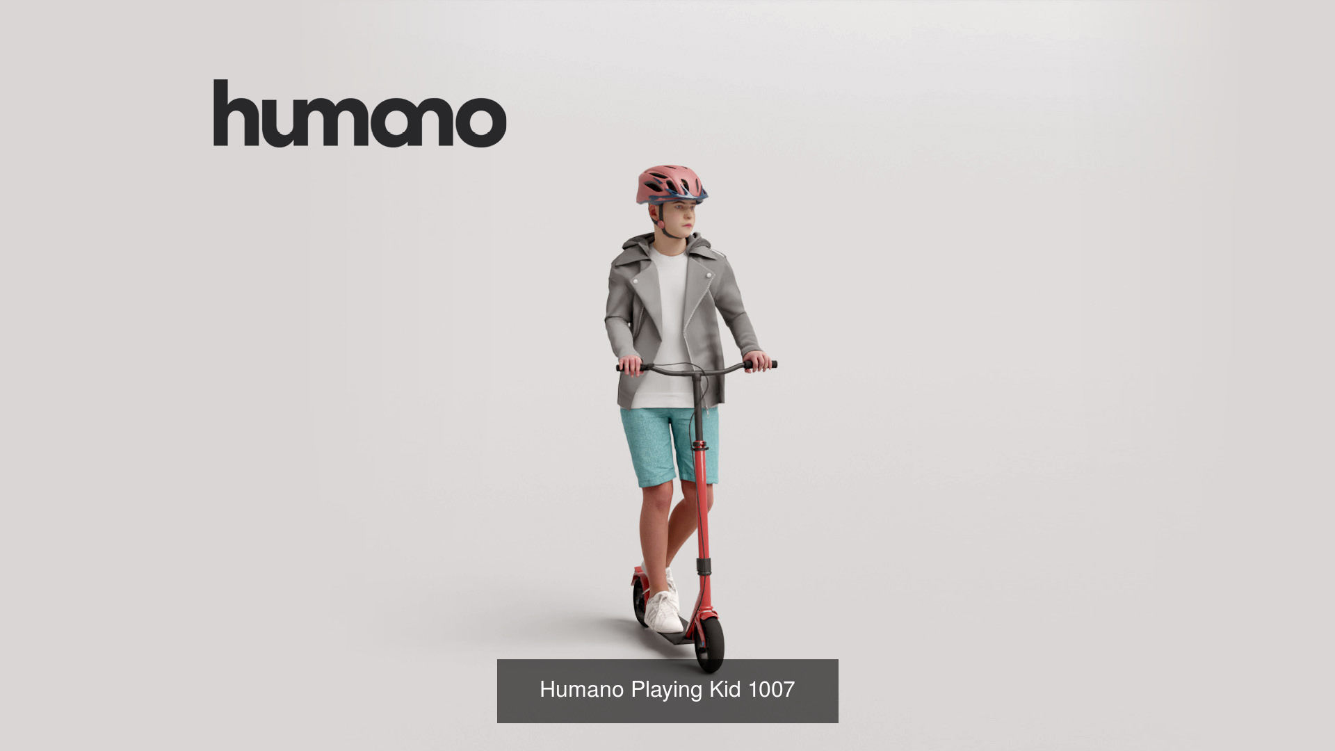 Humano 5-Pack - PLAYING KIDS - PLAYGROUND- 5x 3D models B 3D Model Collection_3