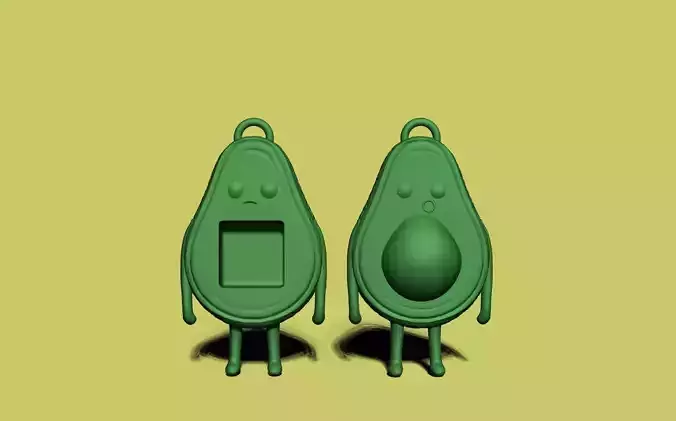 Avocado Keychains 3D print model