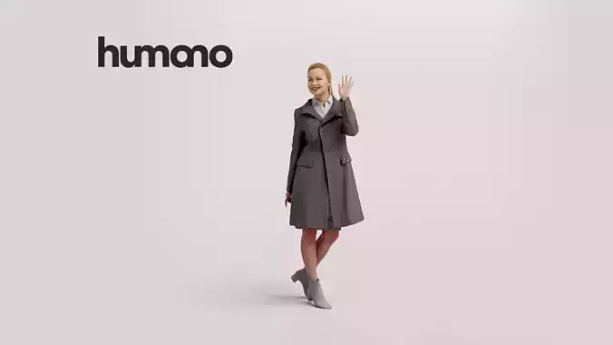 Humano Winter Autumn Woman 1114 3D model Humano Winter Autumn Woman 1114 3D model