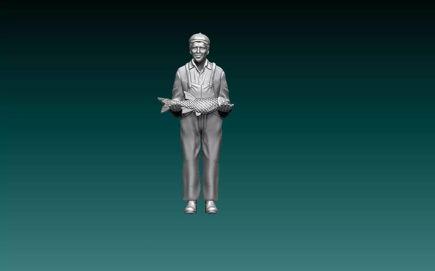 fisherman 3D print model