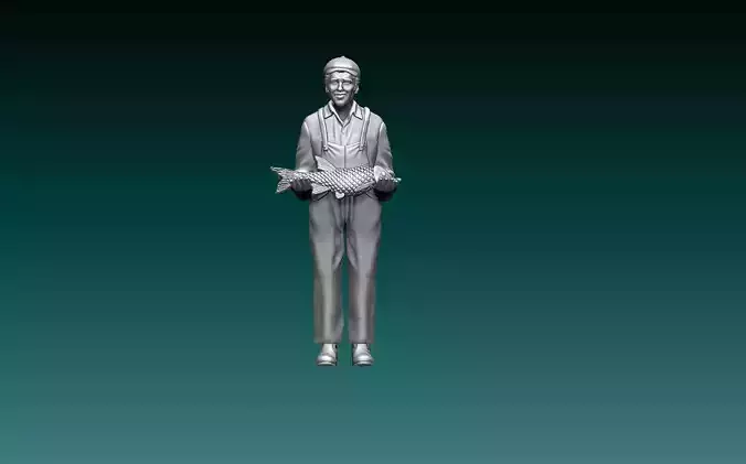 fisherman 3D print model
