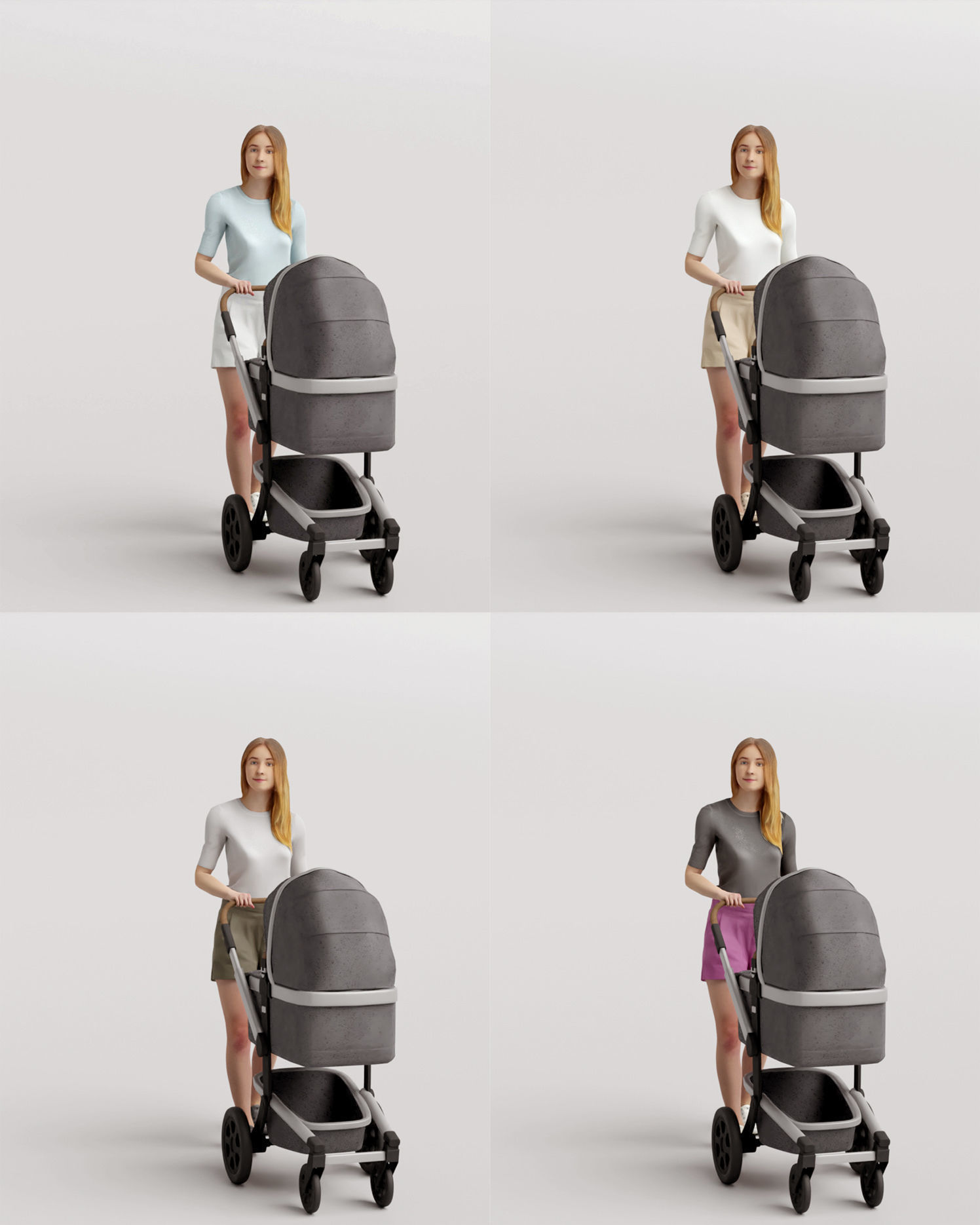 Humano 5-Pack - PLAYING KIDS - PLAYGROUND- 5x 3D models C 3D Model Collection_12