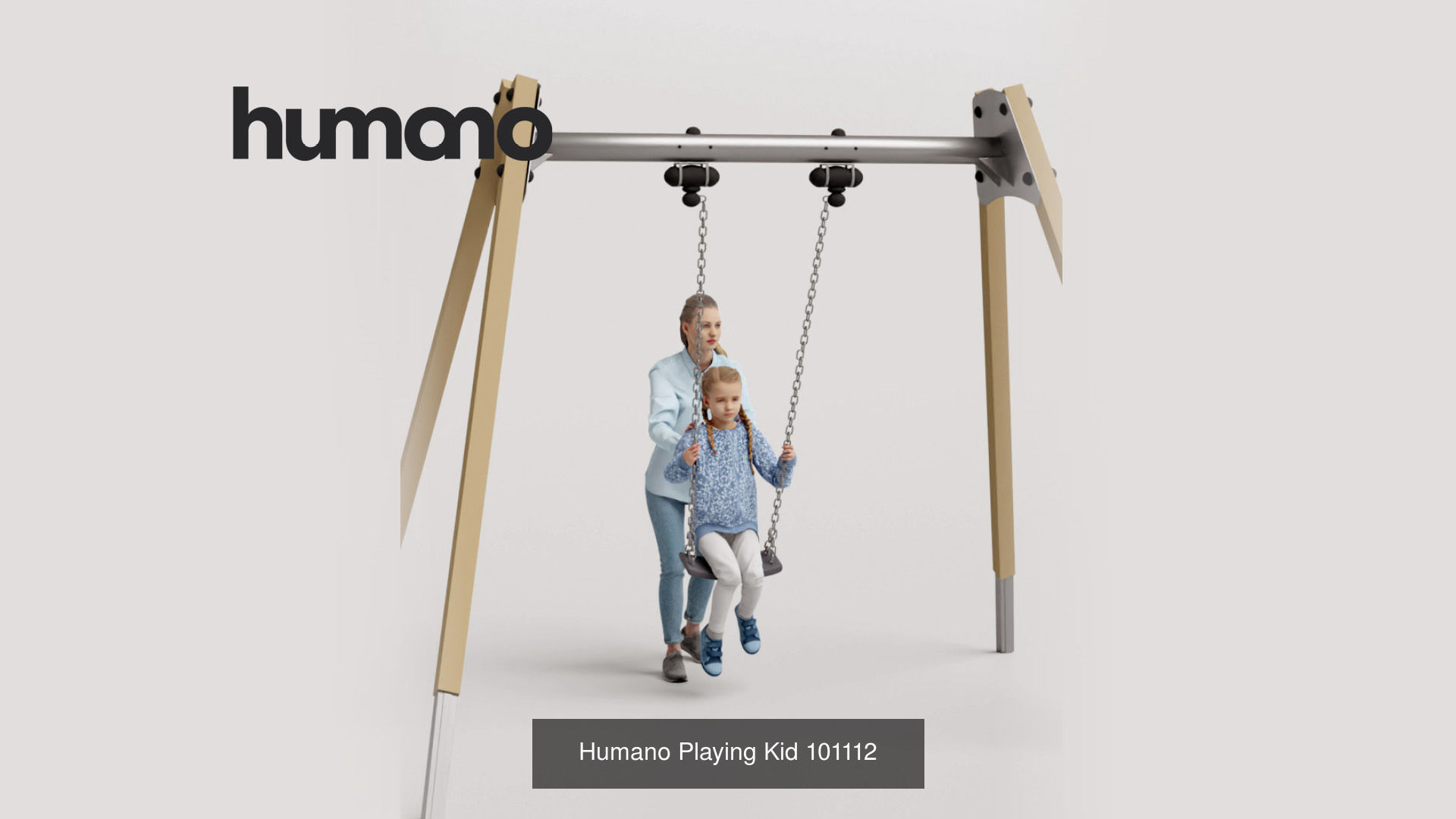 Humano 5-Pack - PLAYING KIDS - PLAYGROUND- 5x 3D models C 3D Model Collection_4