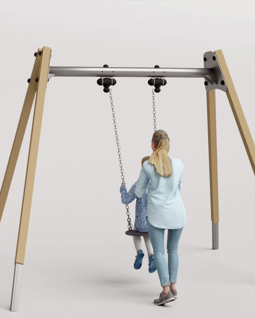 Humano 5-Pack - PLAYING KIDS - PLAYGROUND- 5x 3D models C 3D Model Collection_31