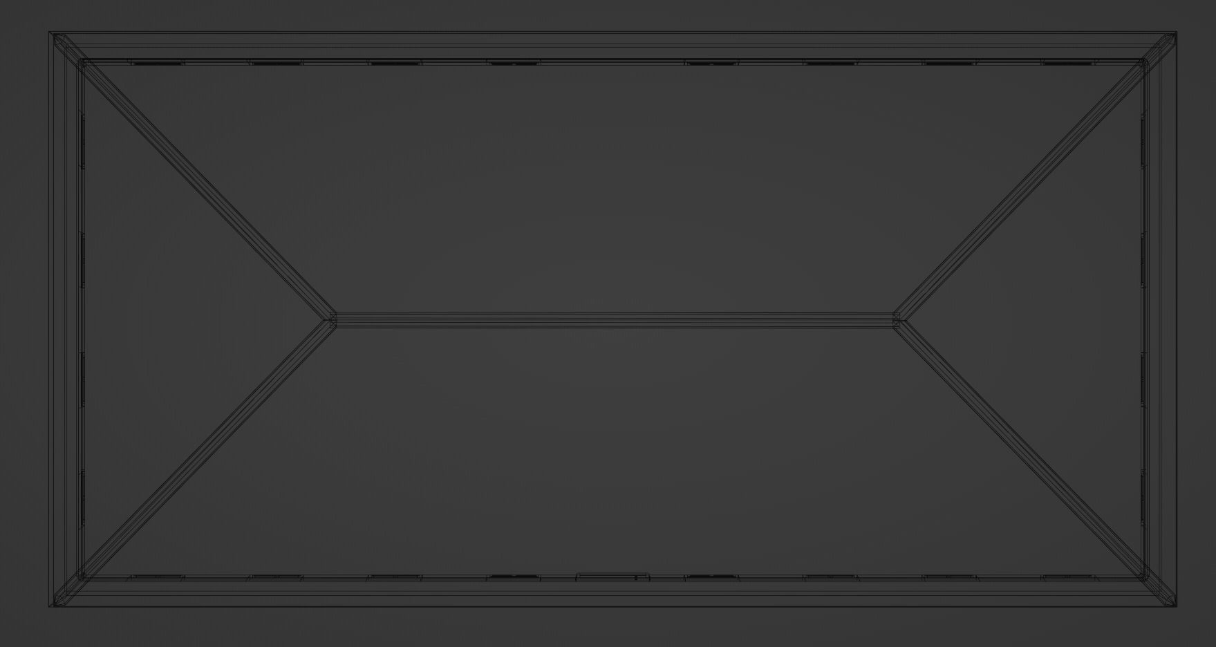 Old Administrative Building Low-poly 3D model_9