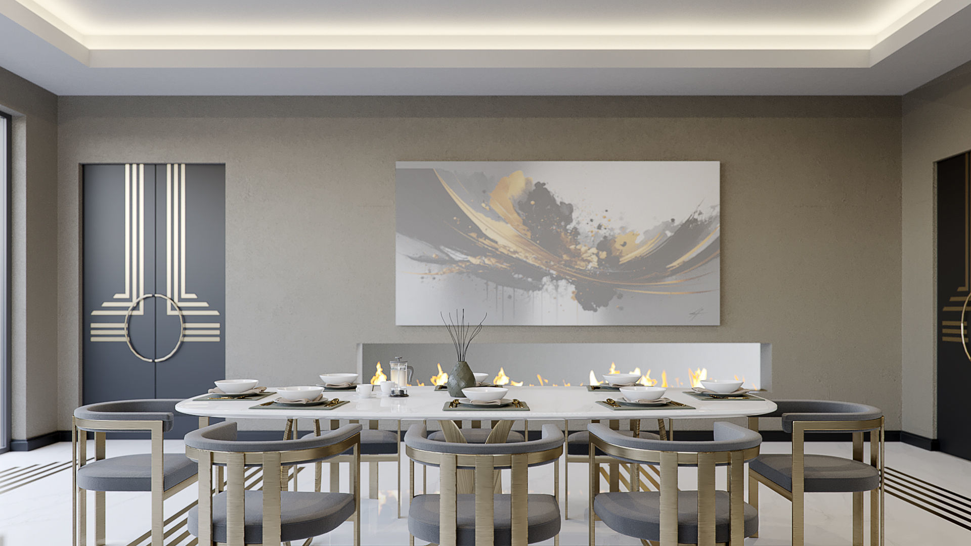 Corona - C4D Scene files - Modern Kitchen Interior 3D model_2