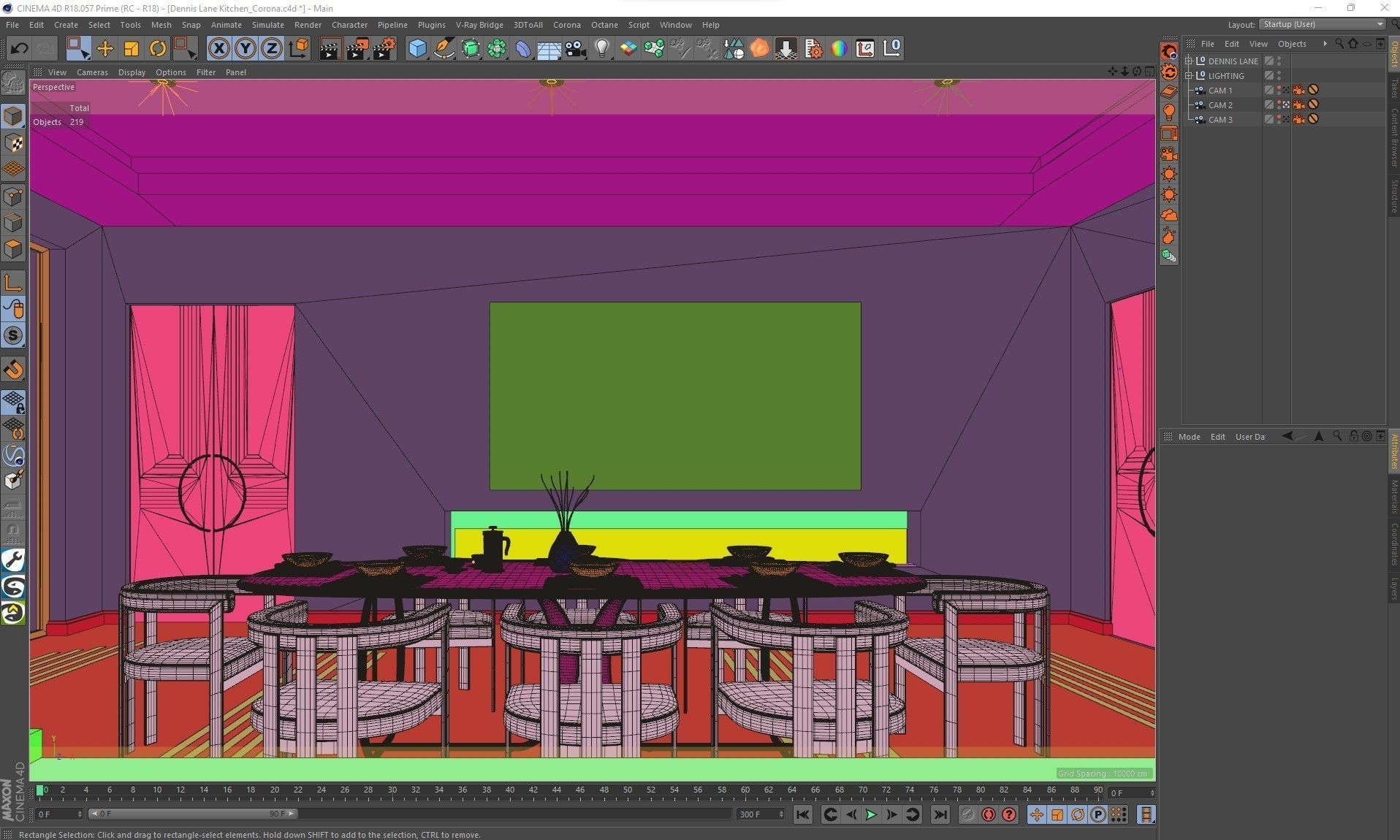 Corona - C4D Scene files - Modern Kitchen Interior 3D model_8