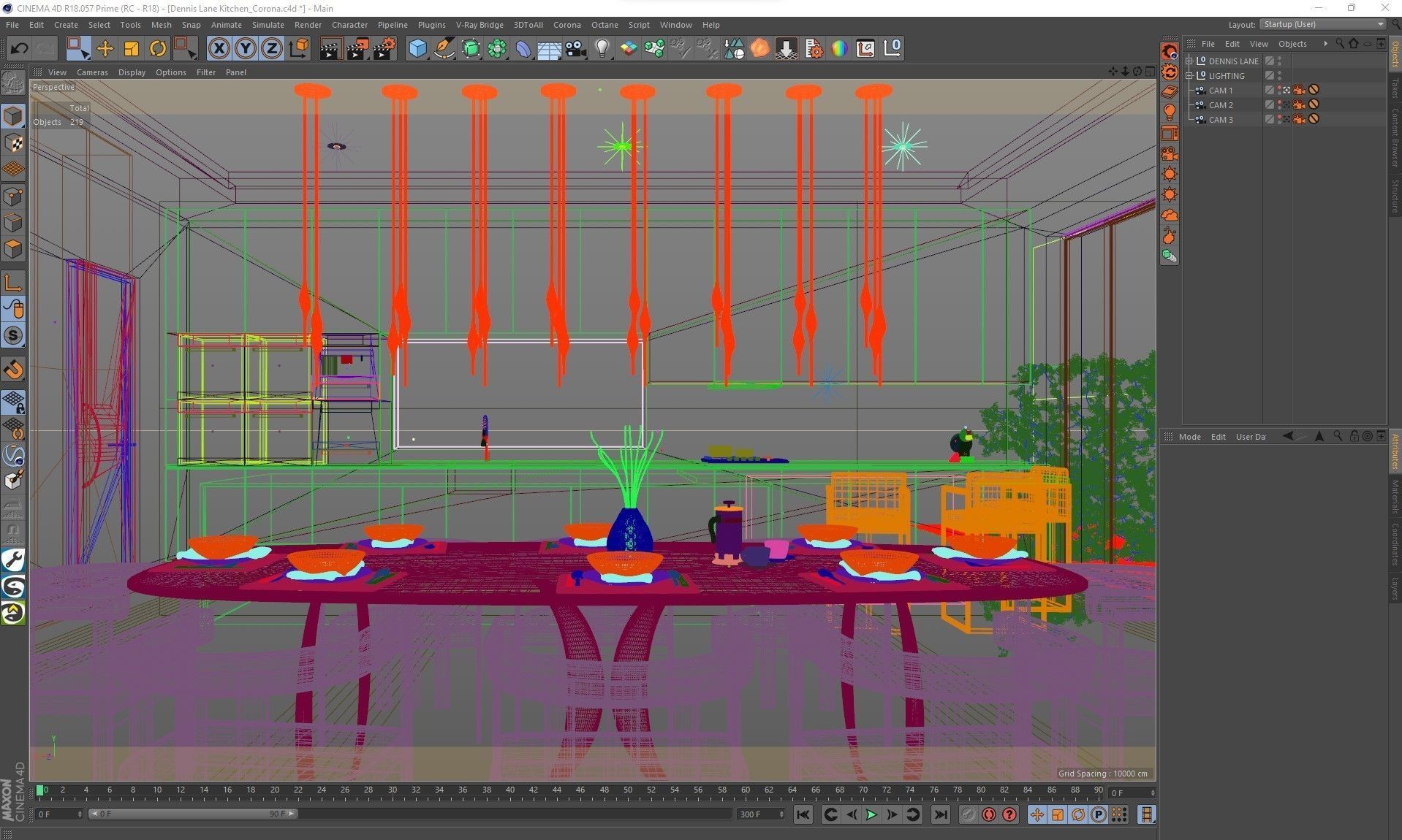 Corona - C4D Scene files - Modern Kitchen Interior 3D model_6