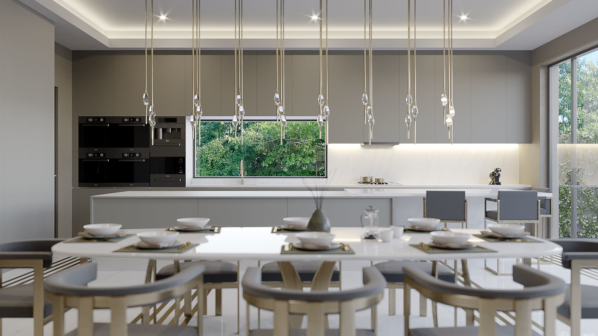 Corona - C4D Scene files - Modern Kitchen Interior 3D model_1