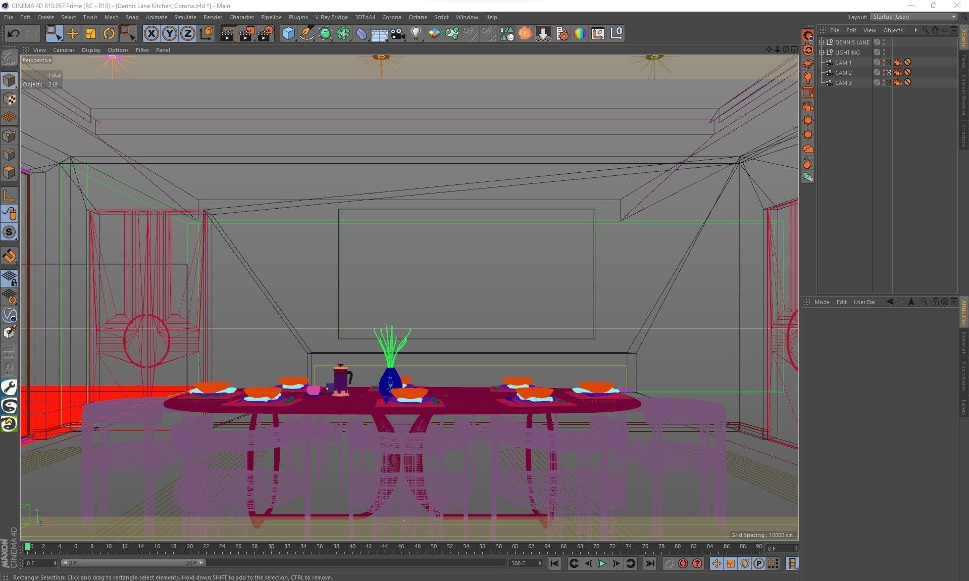 Corona - C4D Scene files - Modern Kitchen Interior 3D model_7