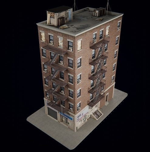 New York  Building kit Low-poly 3D model 3