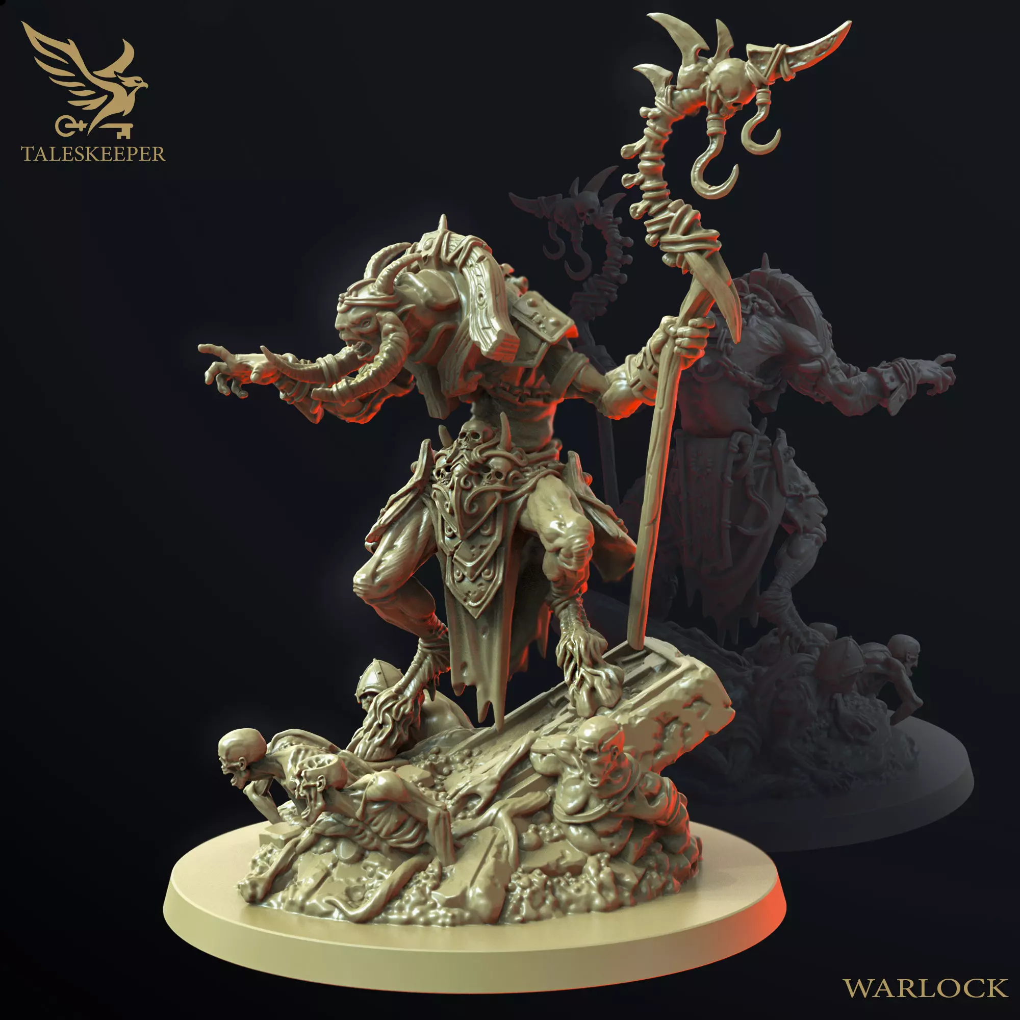 Beastman Warlock 3D print model_0