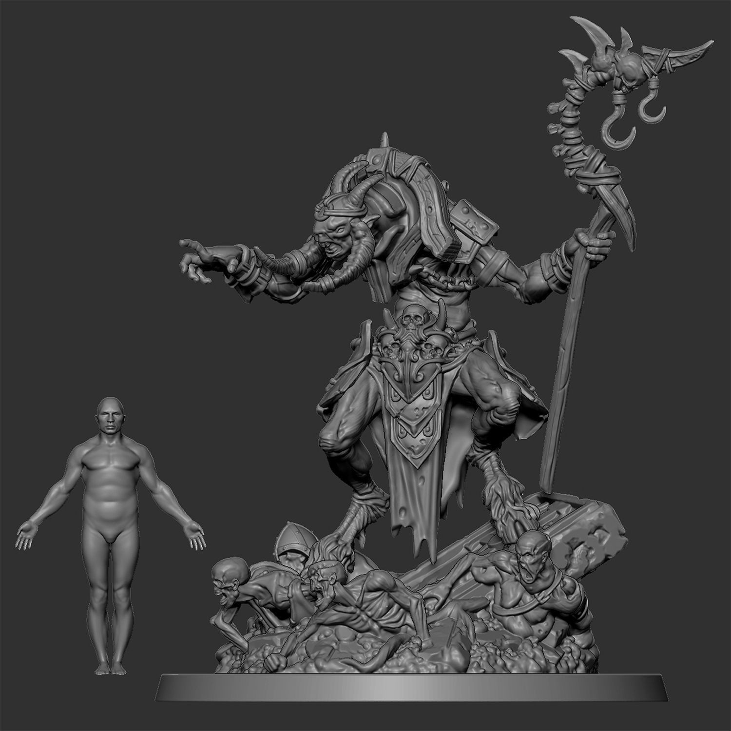 Beastman Warlock 3D print model_2