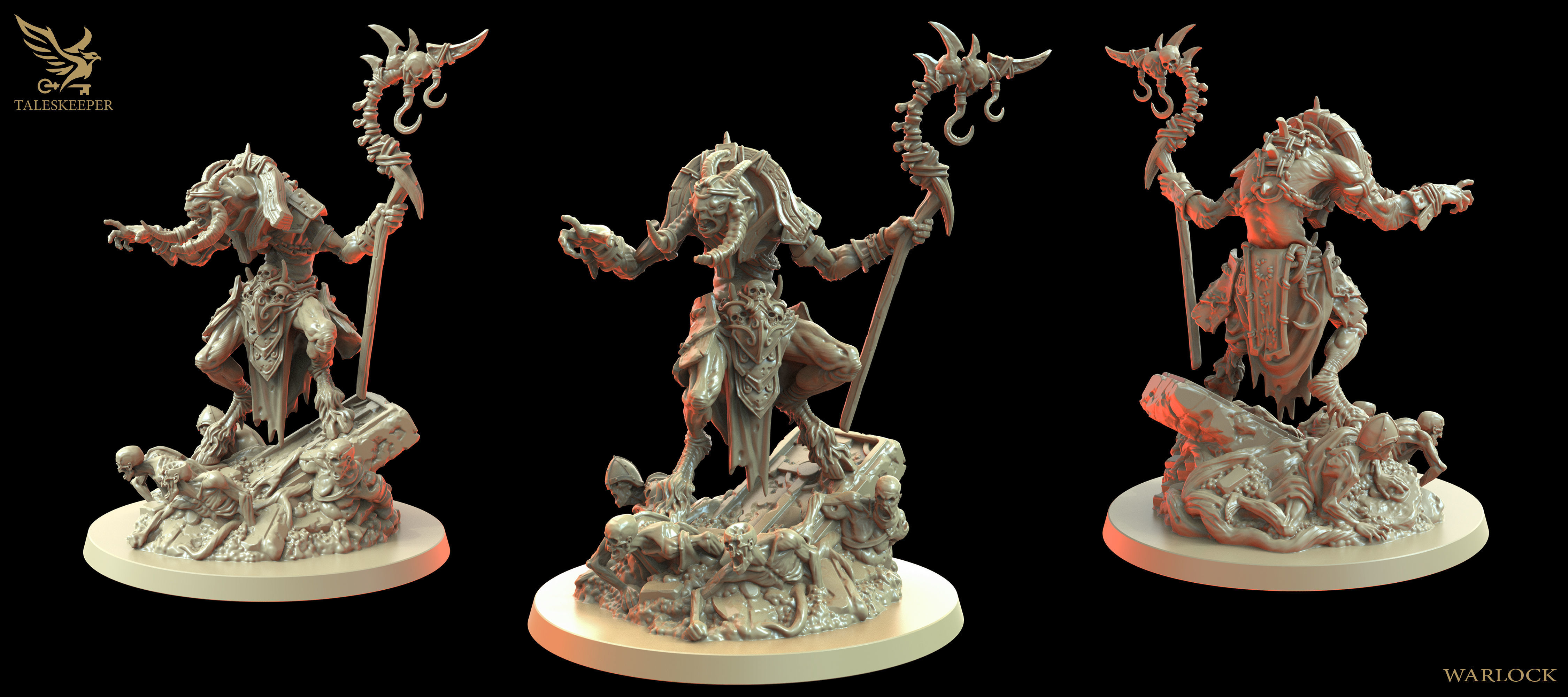 Beastman Warlock 3D print model_1