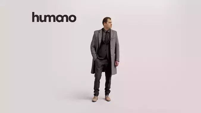 Humano Winter Autumn People 1116 3D model Humano Winter Autumn People 1116 3D model