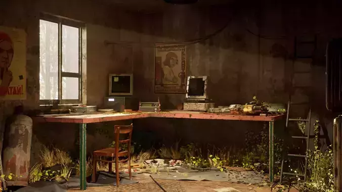 Scene with Soviet objects