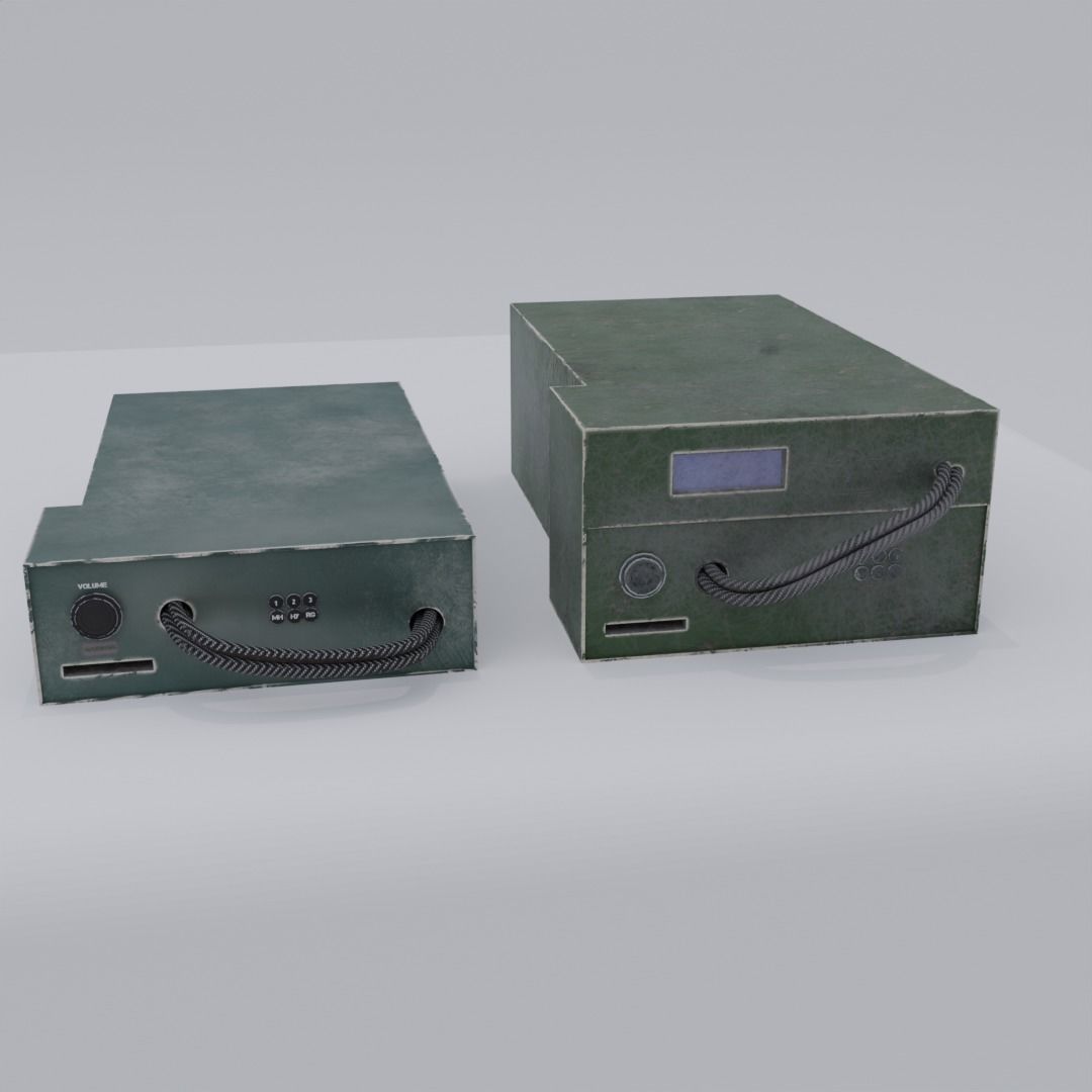 Scene with Soviet objects Free 3D model_8