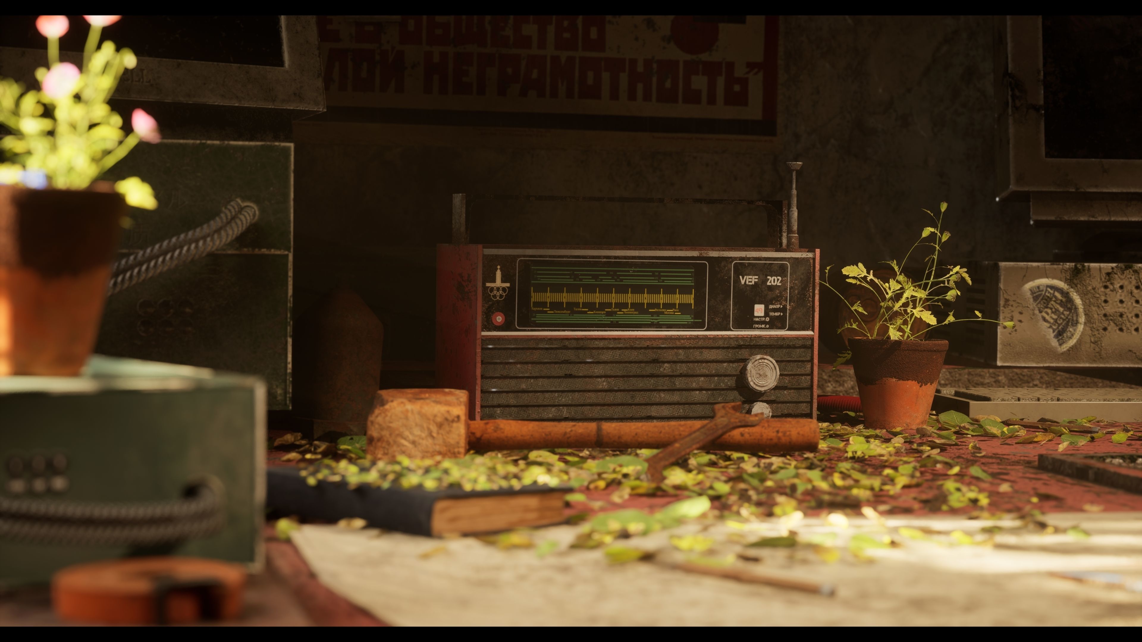 Scene with Soviet objects Free 3D model_2