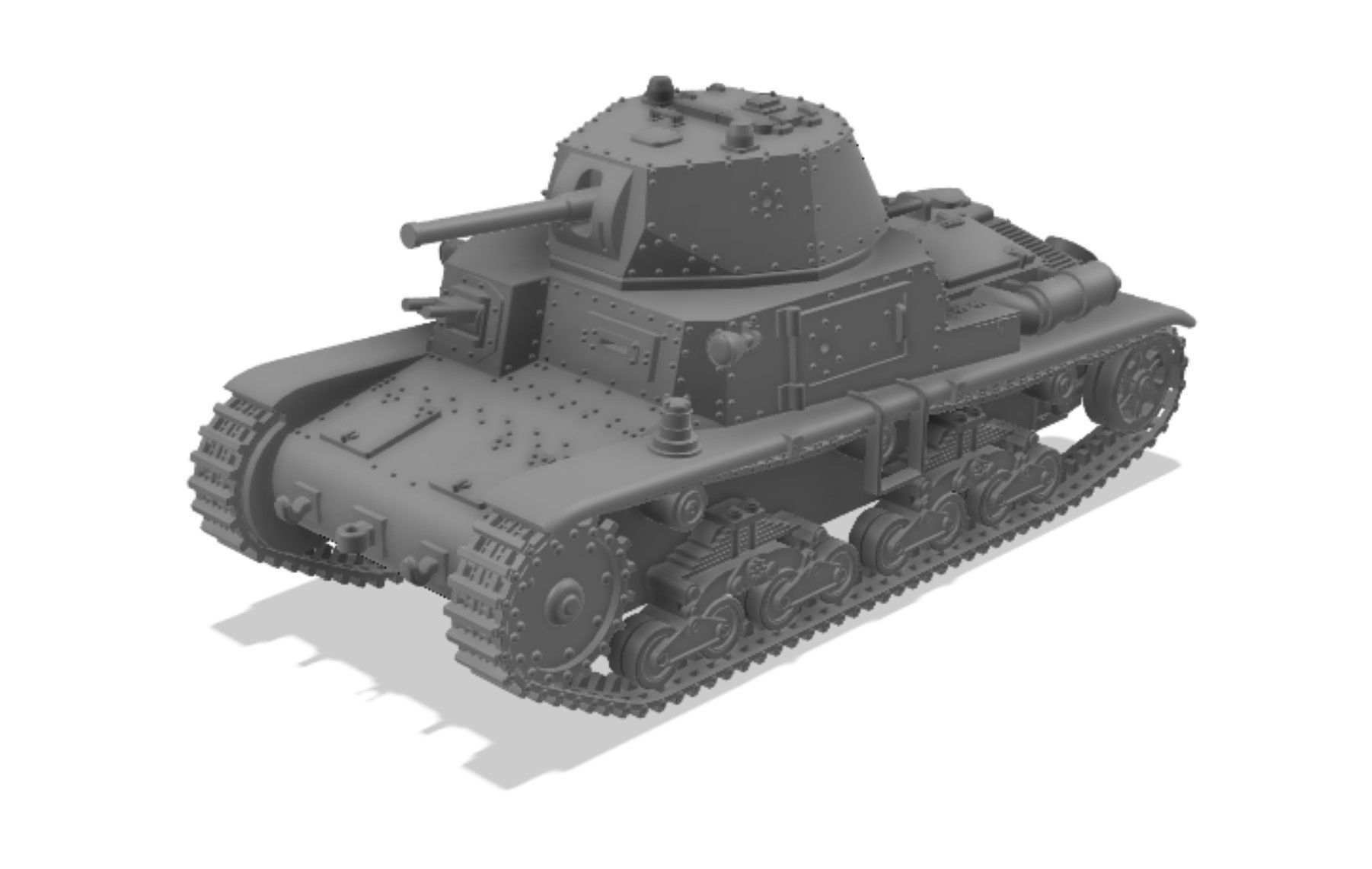 Fiat-Ansaldo M13-40 - 1-100 Scale 3D print model_15