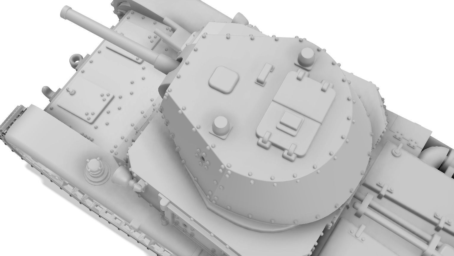 Fiat-Ansaldo M13-40 - 1-100 Scale 3D print model_2