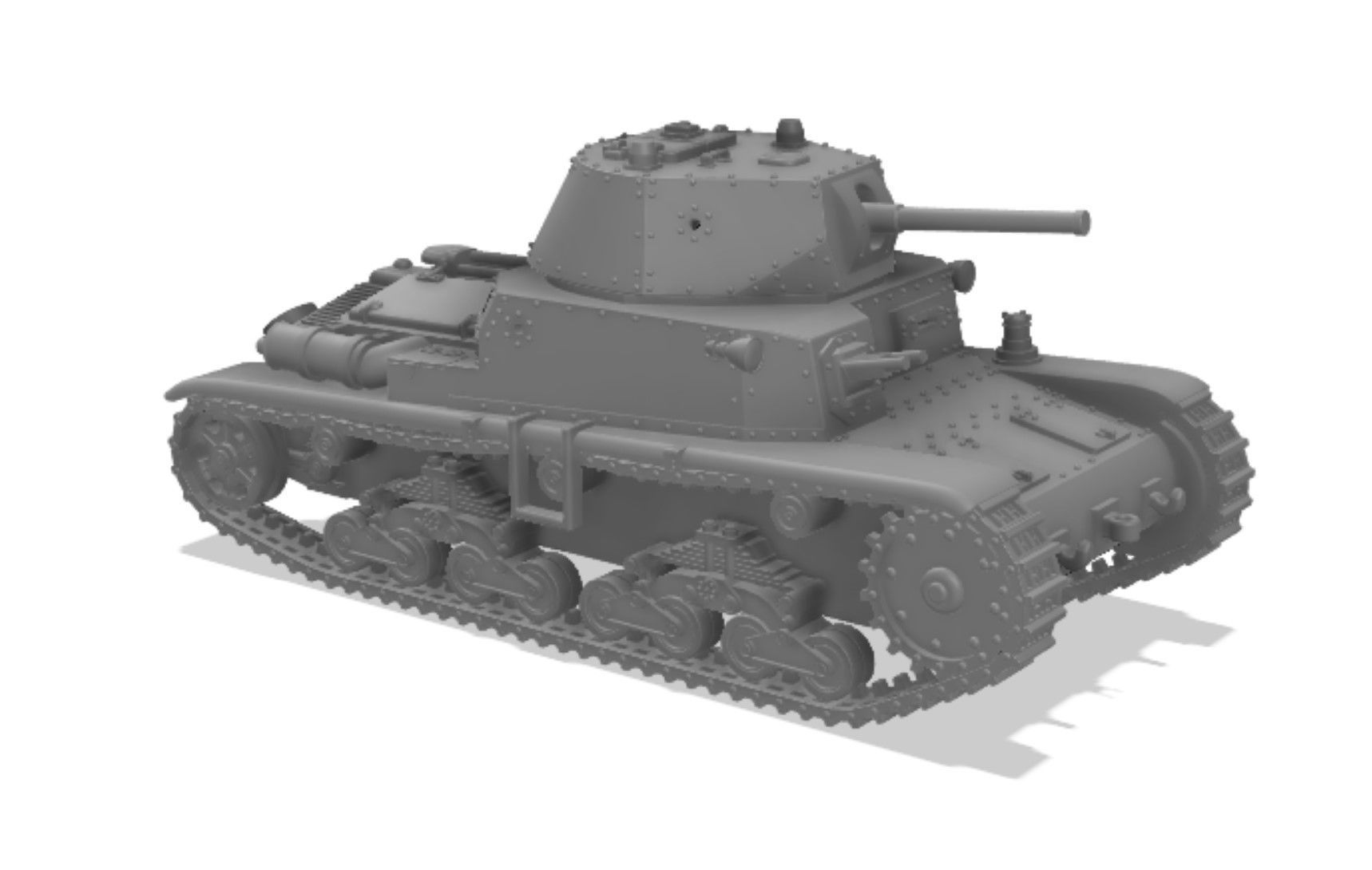 Fiat-Ansaldo M13-40 - 1-100 Scale 3D print model_10